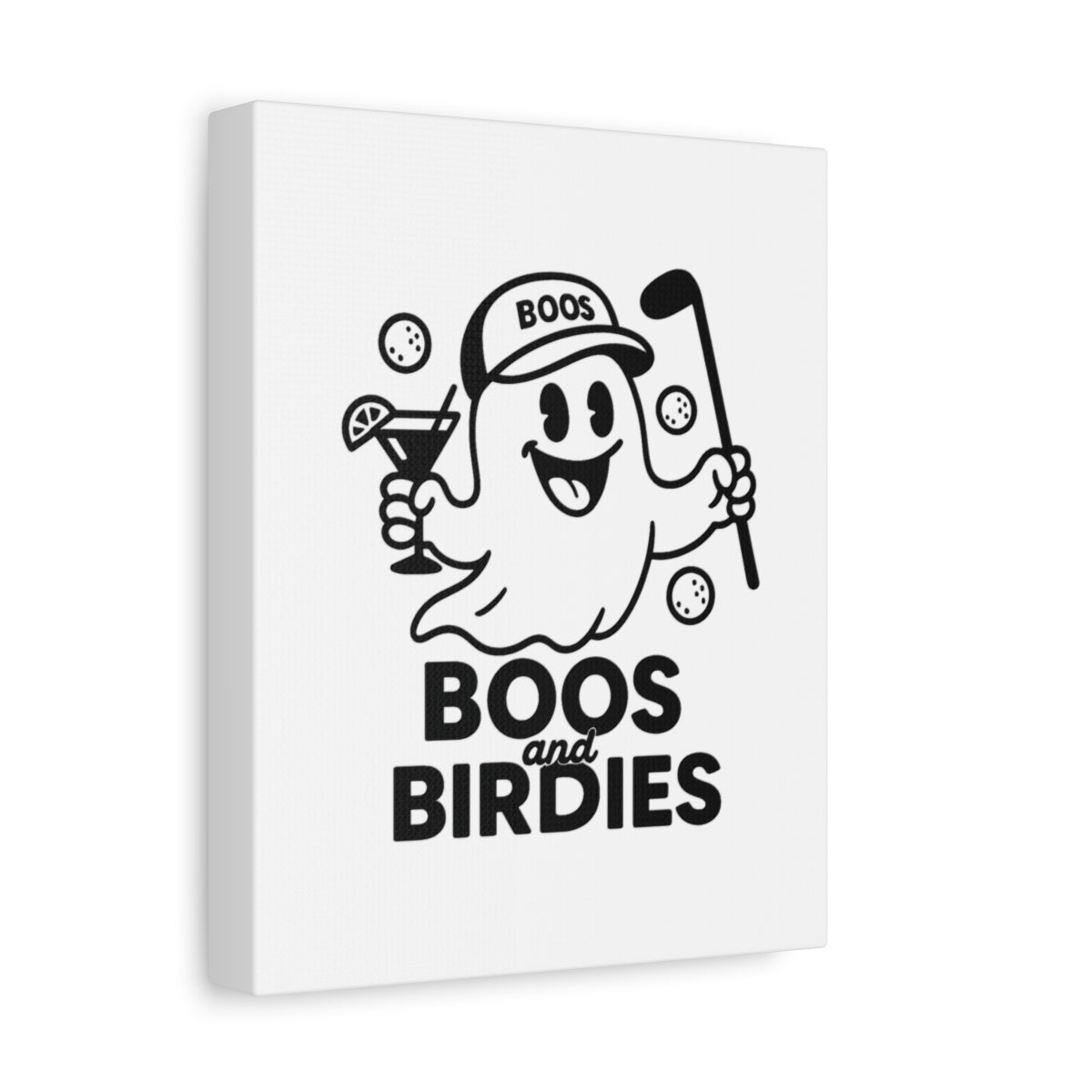 Boos and Birdies - Canvas Wall Art - White - 8×10 - front