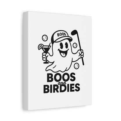 Boos and Birdies - Canvas Wall Art - White - 8×10 - front