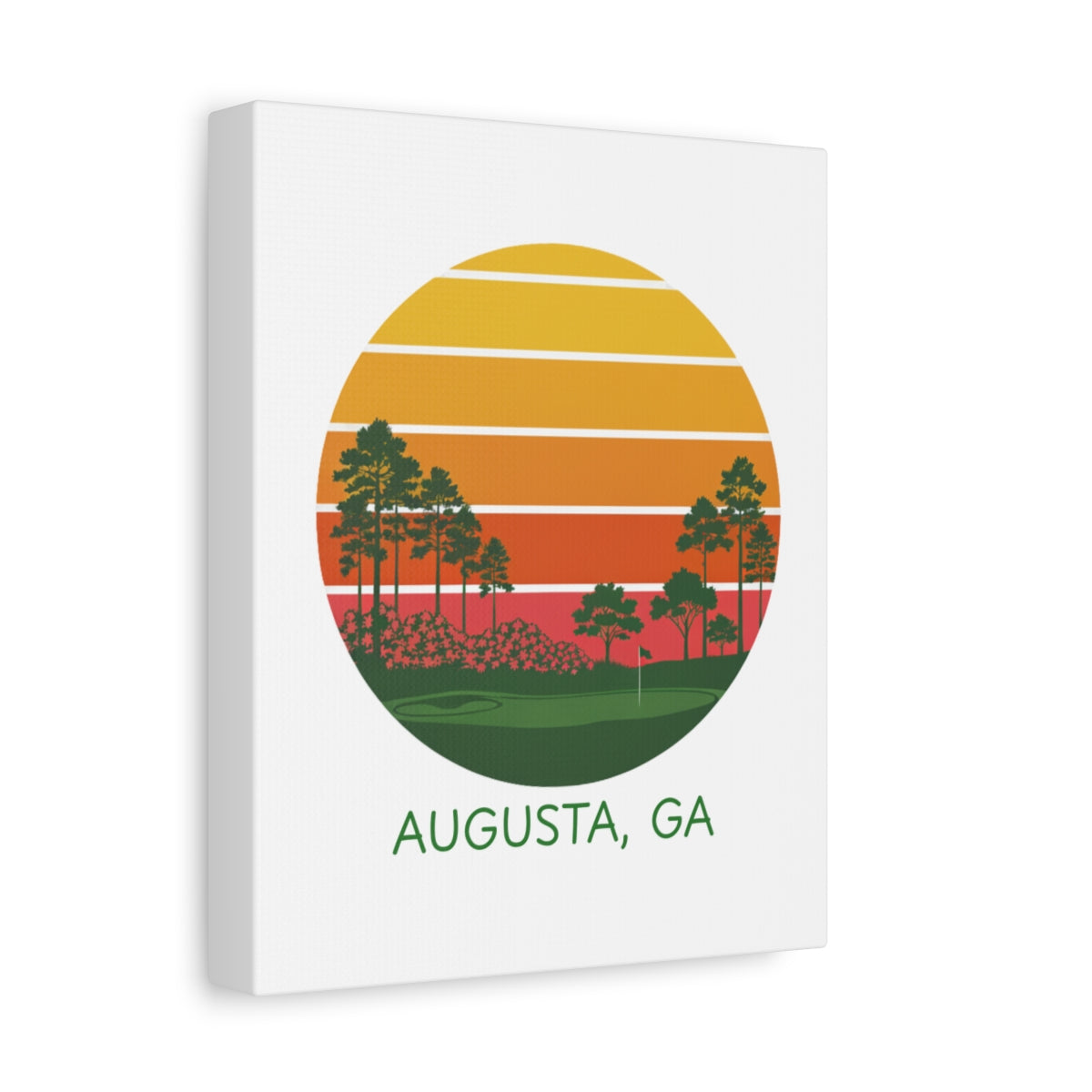 Retro Sunset - Augusta - Canvas Wall Art - White - 8×10 - front