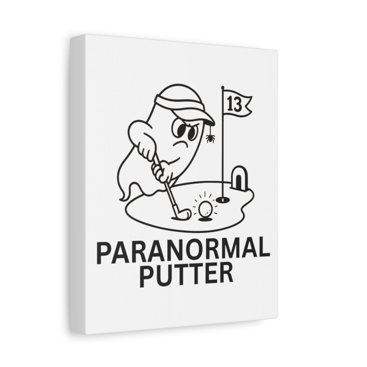 Paranormal Putter - Canvas Wall Art - White - 8×10 - front