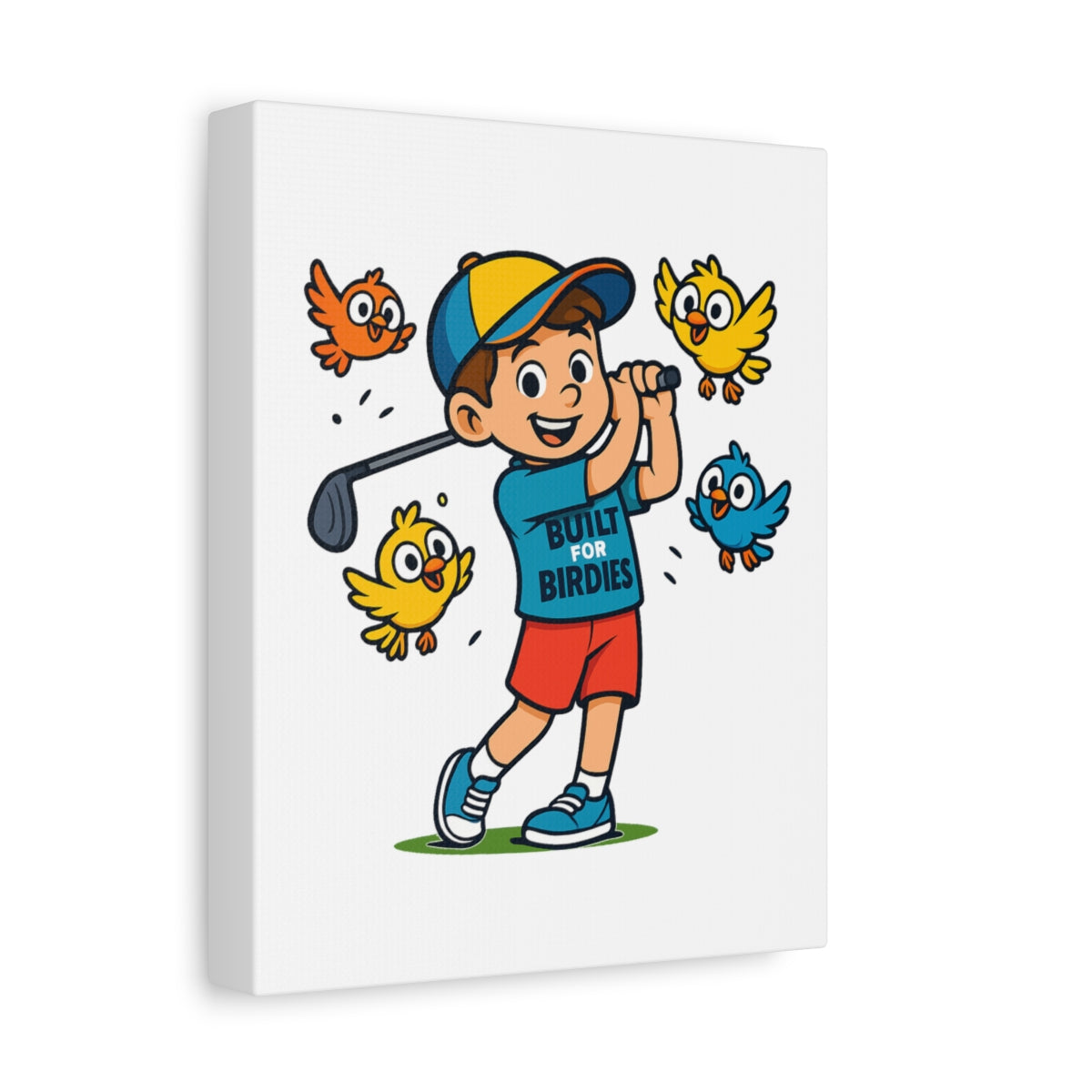 Built for Birdies - Canvas Wall Art - White - 8×10 - front