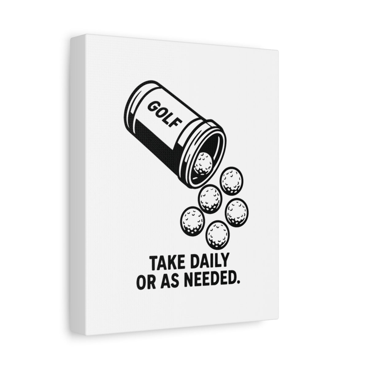 Golf Prescription - Canvas Wall Art - White - 8×10 - front