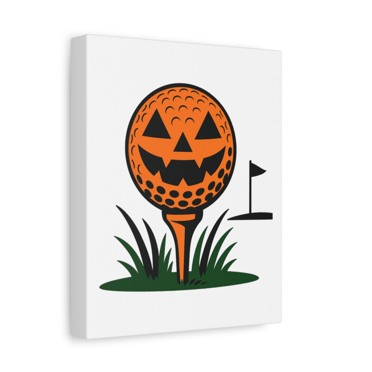Tee Time Terror - Canvas Wall Art - White - 8×10 - front