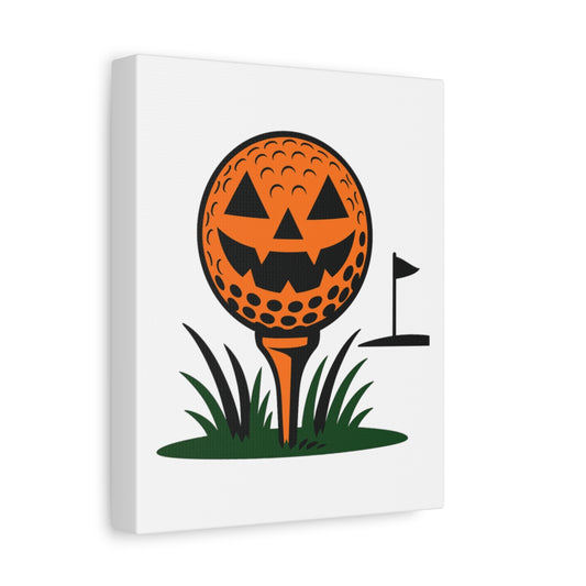 Tee Time Terror - Canvas Wall Art - White - 8×10 - front