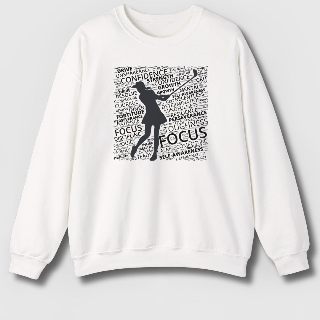 Unleash Your Mental Game (Female) - Adult Golf Sweatshirt in White