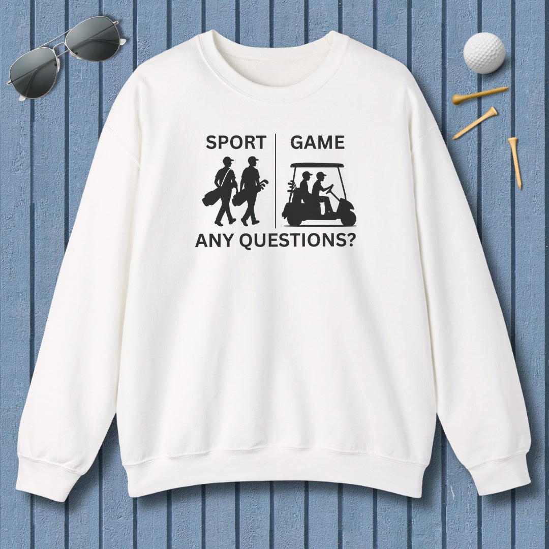 SPORT vs. GAME (Male) - Adult Golf Sweatshirt in White