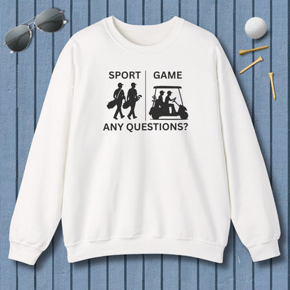 SPORT vs. GAME (Male) - Adult Golf Sweatshirt in White
