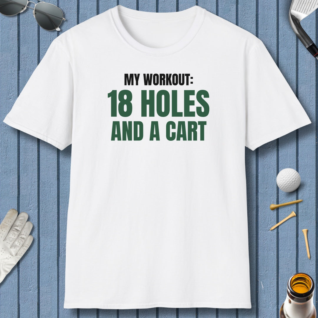 My Workout: 18 Holes - Adult Golf T-Shirt in White