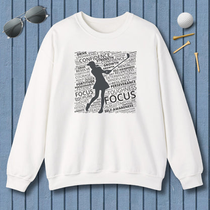 Unleash Your Mental Game (Female) - Adult Golf Sweatshirt in White