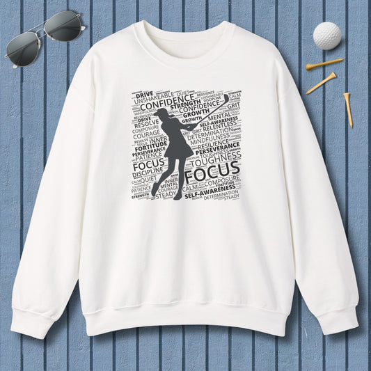Unleash Your Mental Game (Female) - Adult Golf Sweatshirt in White
