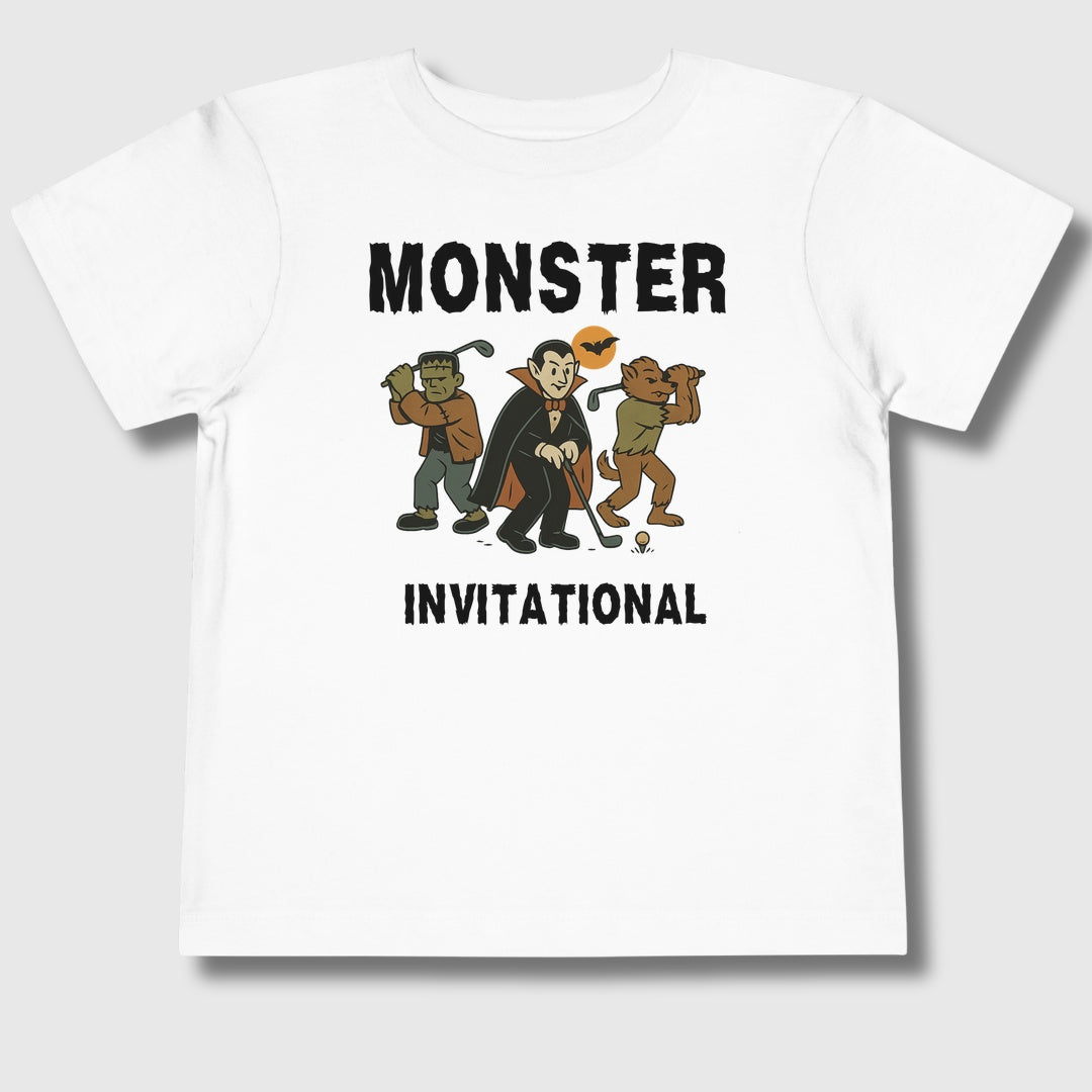 Monster Invitational - Toddler Golf T-Shirt in White