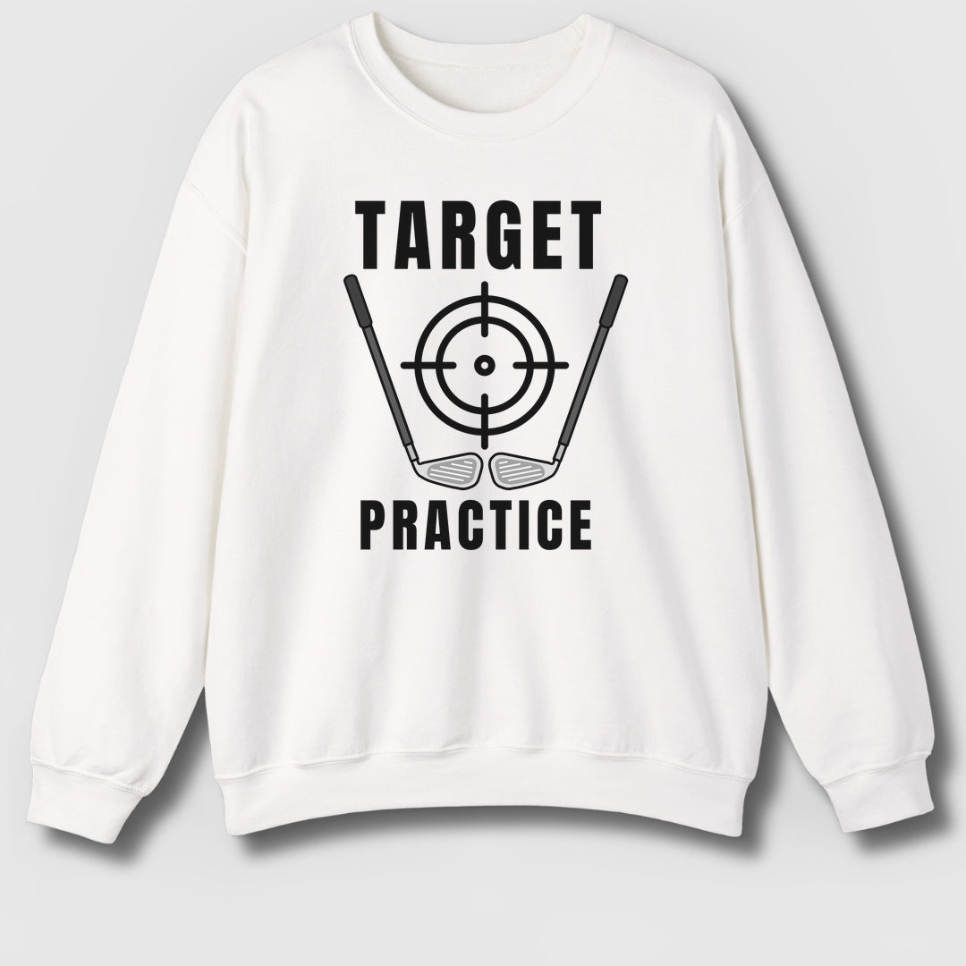 Target Practice - Adult Golf Sweatshirt in White