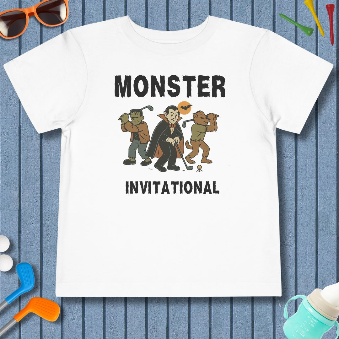 Monster Invitational - Toddler Golf T-Shirt in White
