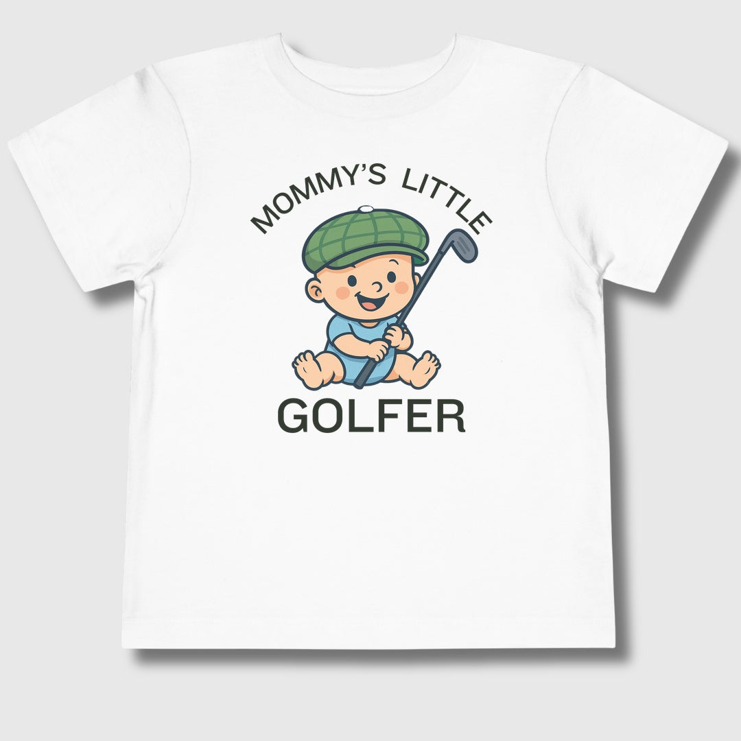 Mommy's Little Golfer - Toddler Golf T-Shirt in White