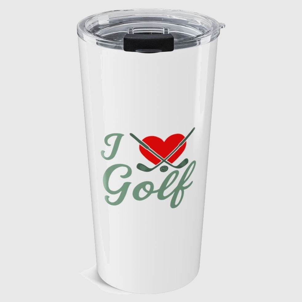 I Love Golf - 20oz Tumbler in White