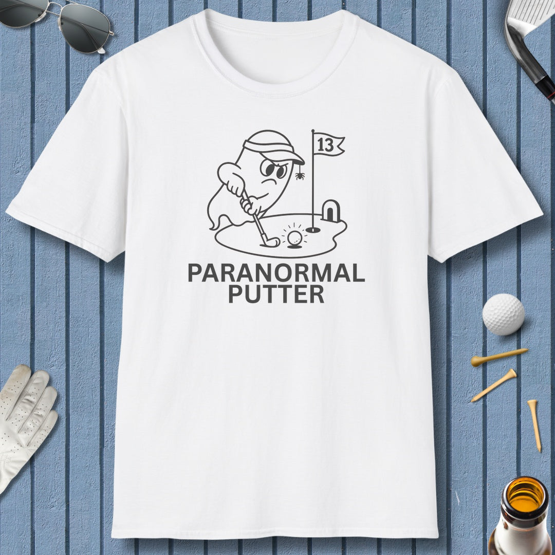 Paranormal Putter - Adult Golf T-Shirt in White