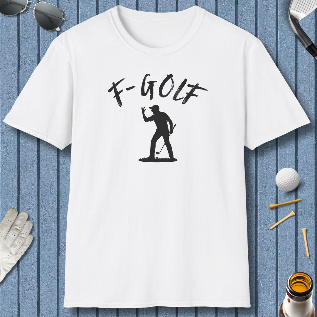 F-Golf (Male) - Adult Golf T-Shirt in White