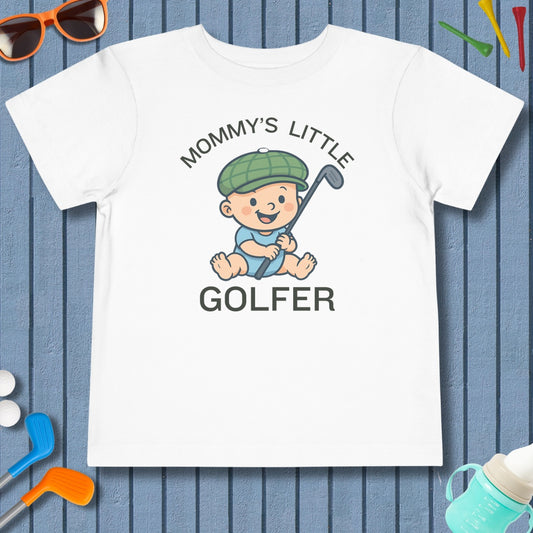 Mommy's Little Golfer - Toddler Golf T-Shirt in White