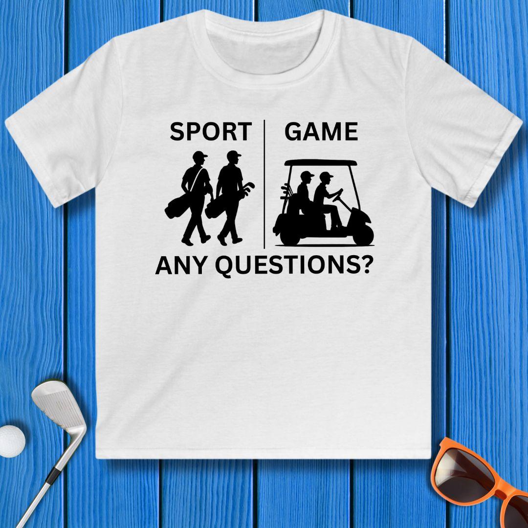 SPORT vs. GAME - Boy - Youth in White, great for casual wear. Find more fun golf focused products at oneforetheages.com