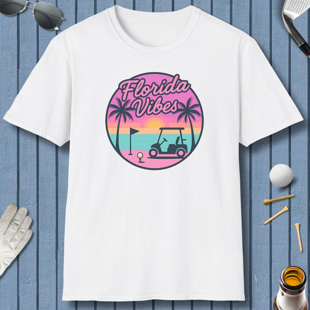 Golf Vibes - Florida Sunshine Edition - Adult Golf T-Shirt in White