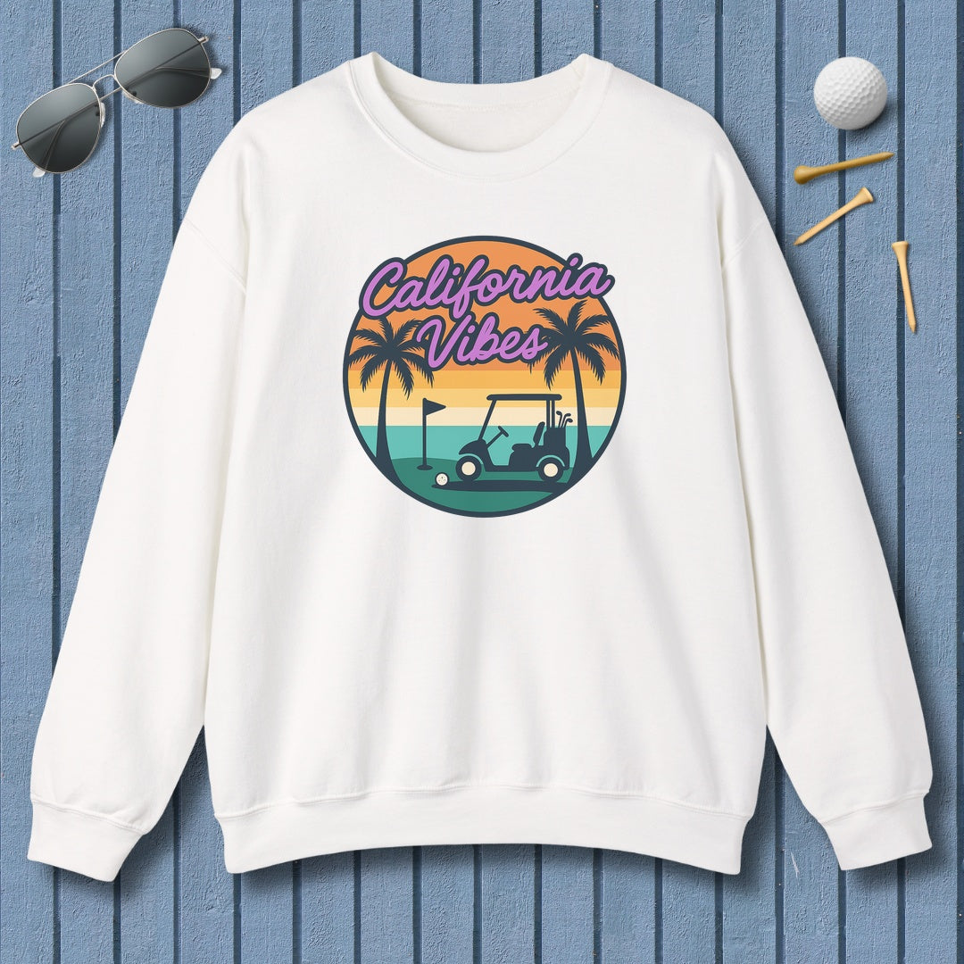 Golf Vibes - California Coast Edition - Adult Golf Sweatshirt in White