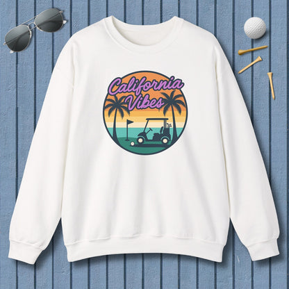 Golf Vibes - California Coast Edition - Adult Golf Sweatshirt in White