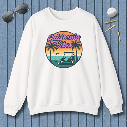 Golf Vibes - California Coast Edition - Adult Golf Sweatshirt in White