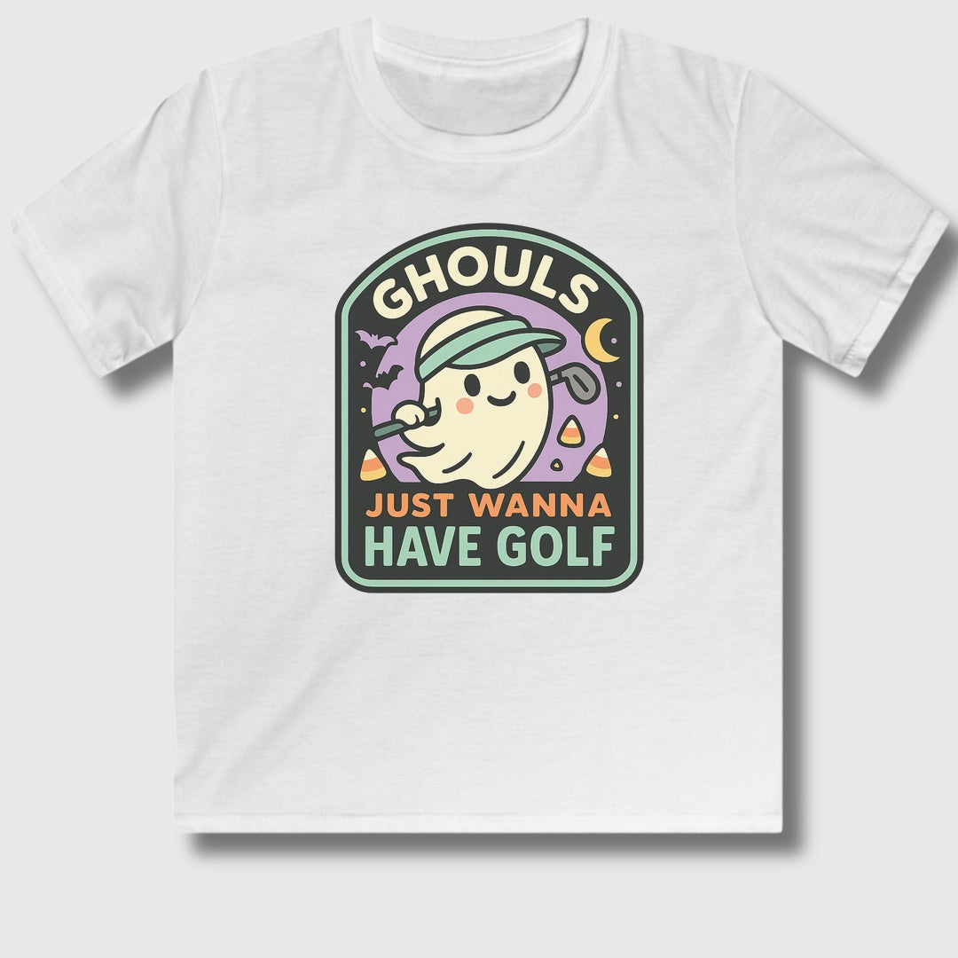 Ghouls Just Wanna Have Golf - Youth Golf T-Shirt in White