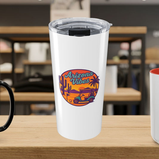 Golf Vibes - Arizona - Desert Edition Golf Destination - 20oz Tumbler in White