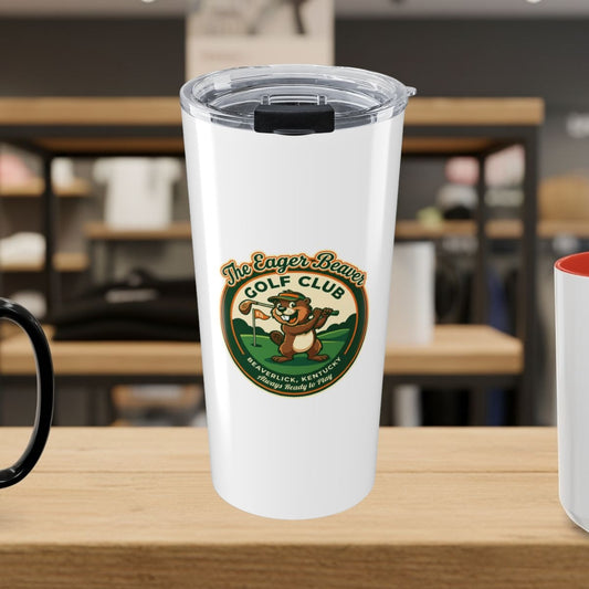 THE EAGER BEAVER GOLF CLUB - 20oz Tumbler in White