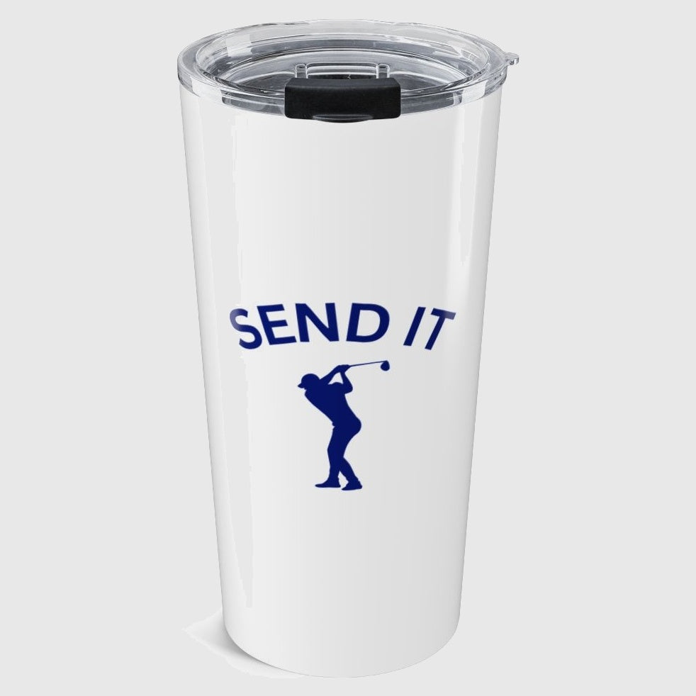 SEND IT (Male) - 20oz Tumbler in White