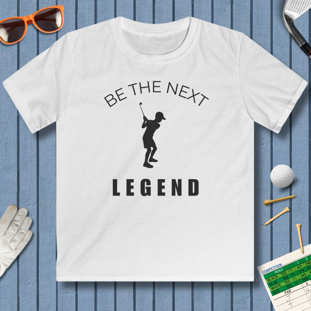 BE THE NEXT LEGEND (Boys) - Youth Golf T-Shirt in White