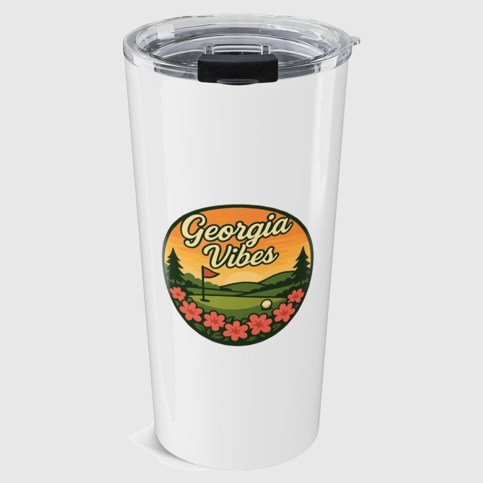 Golf Vibes - Georgia Azalea Edition - 20oz Tumbler in White