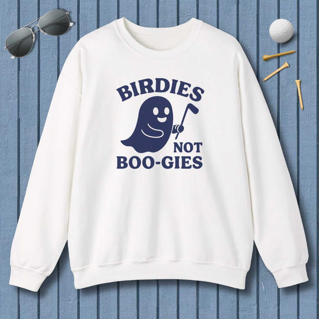 Birdies not BOO-GIES - Adult Golf Sweatshirt in White