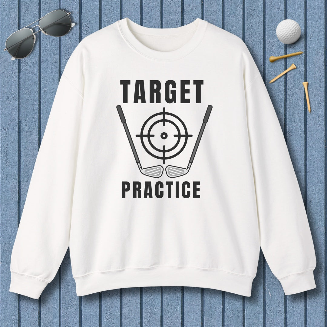 Target Practice - Adult Golf Sweatshirt in White