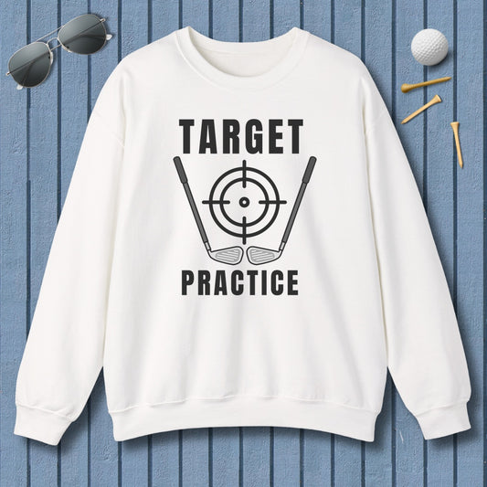 Target Practice - Adult Golf Sweatshirt in White