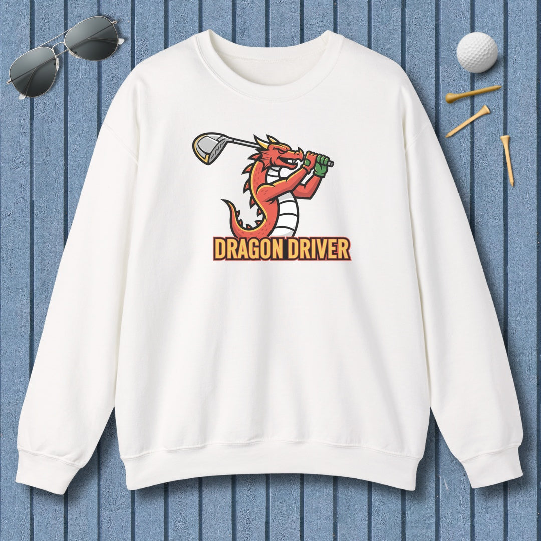 Dragon Driver - Adult Golf Sweatshirt in White