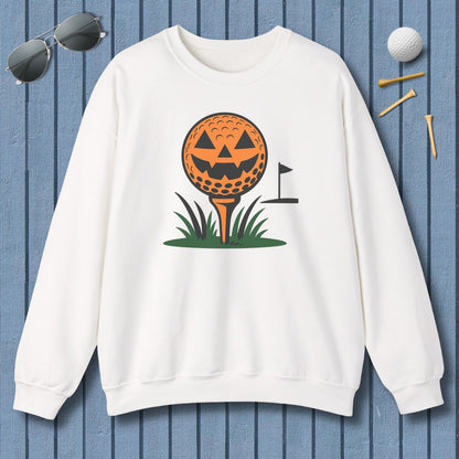 Tee Time Terror - Adult Golf Sweatshirt in White