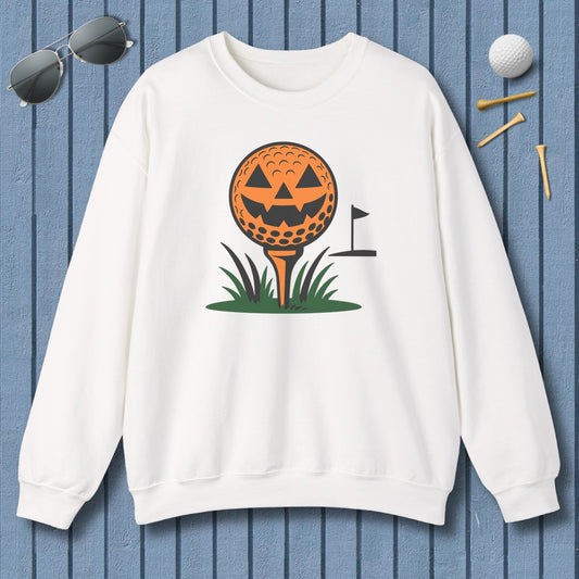 Tee Time Terror - Adult Golf Sweatshirt in White