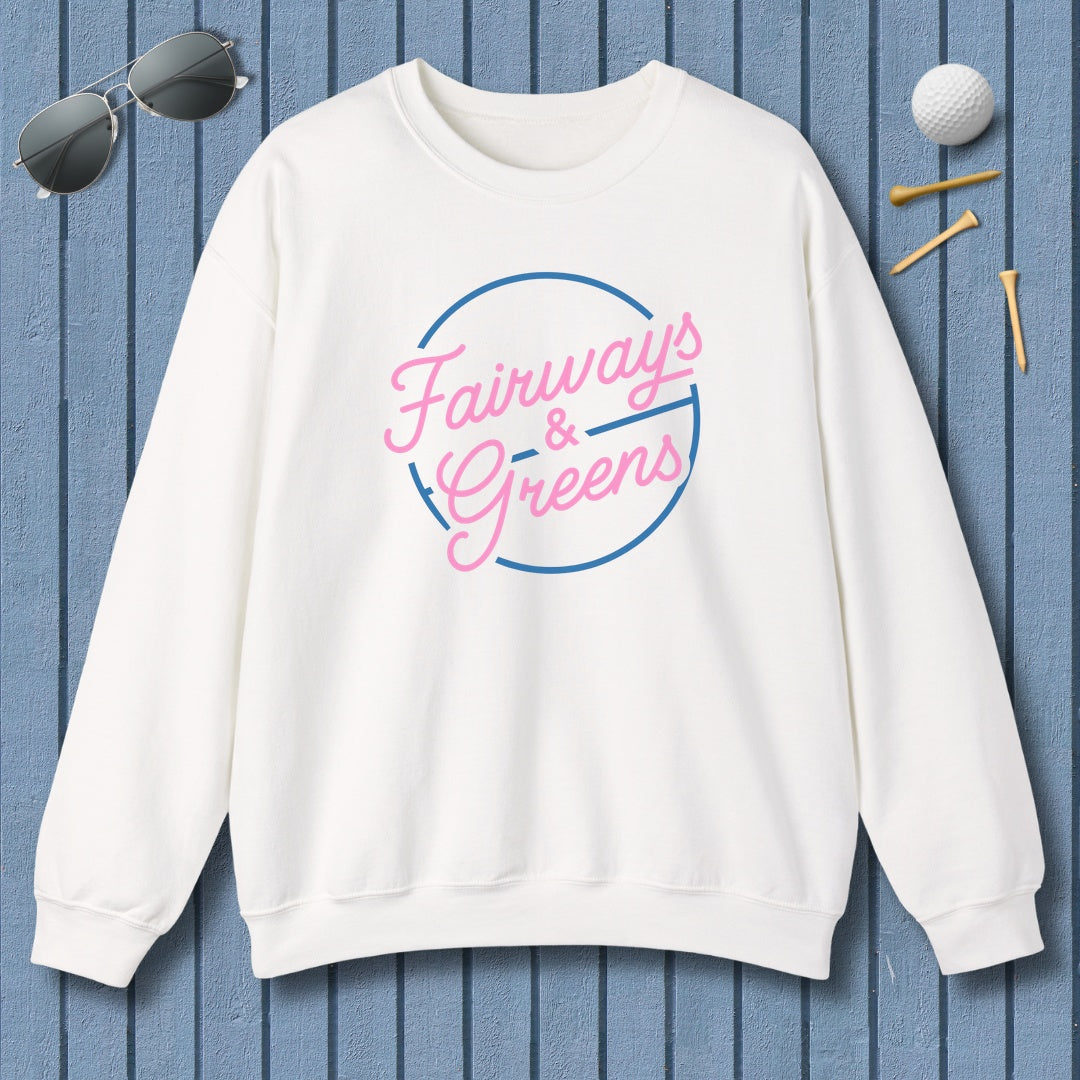 Fairways & Greens - Adult Golf Sweatshirt in White
