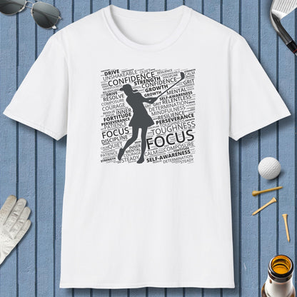 Unleash Your Mental Game (Female) - Adult Golf T-Shirt in White
