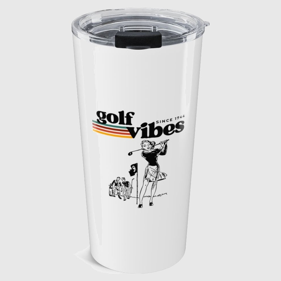 Golf Vibes Retro - 20oz Tumbler in White