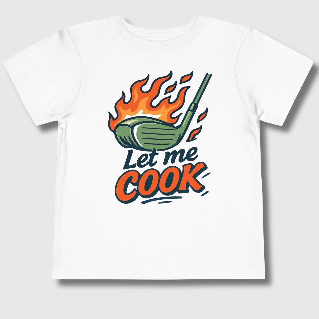 Let Me Cook - Toddler Golf T-Shirt in White