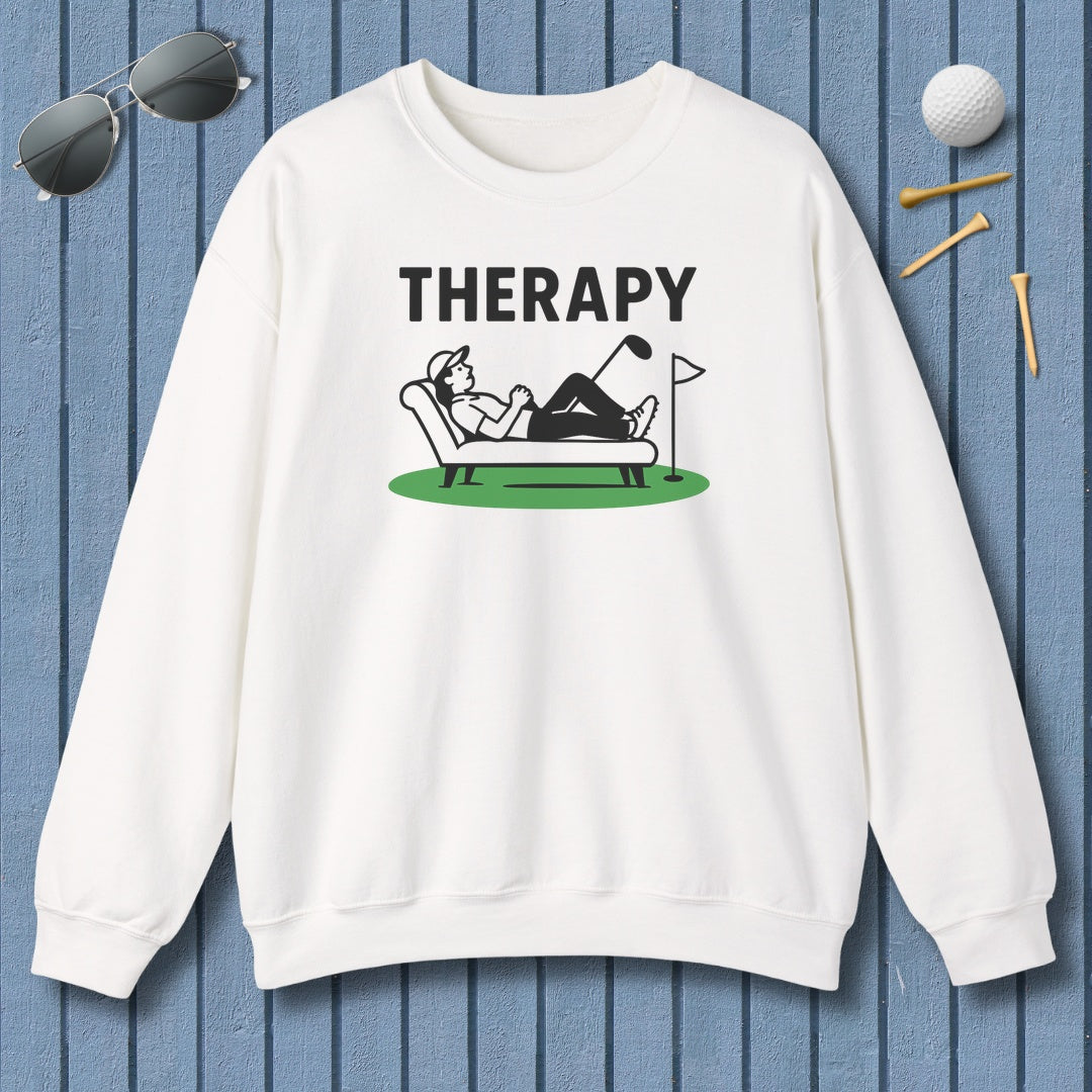 Golf Therapy - Adult Golf Sweatshirt in White