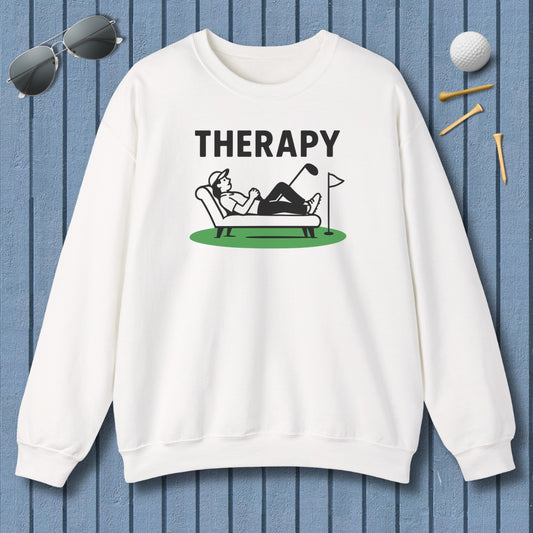 Golf Therapy - Adult Golf Sweatshirt in White