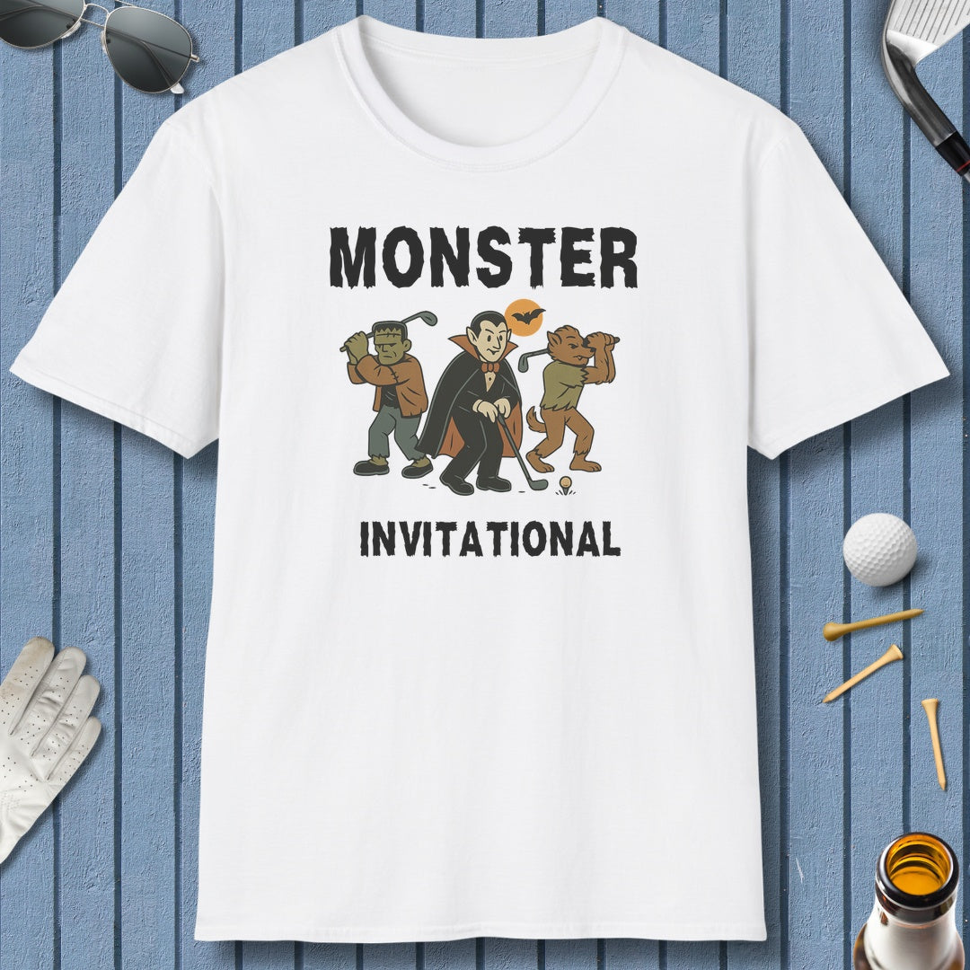 Monster Invitational - Adult Golf T-Shirt in White