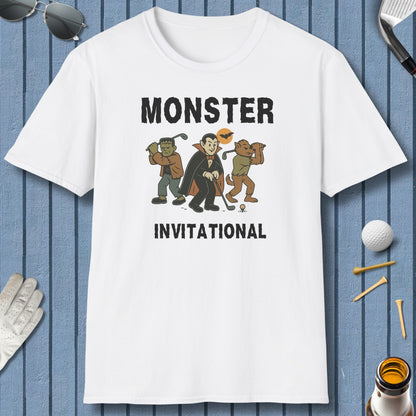 Monster Invitational - Adult Golf T-Shirt in White