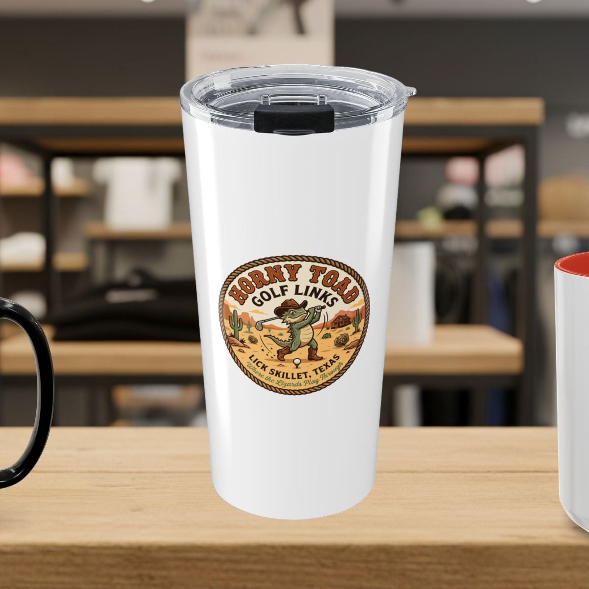 Horny Toad Golf Links - Lick Skillet, Texas - 20oz Tumbler in White