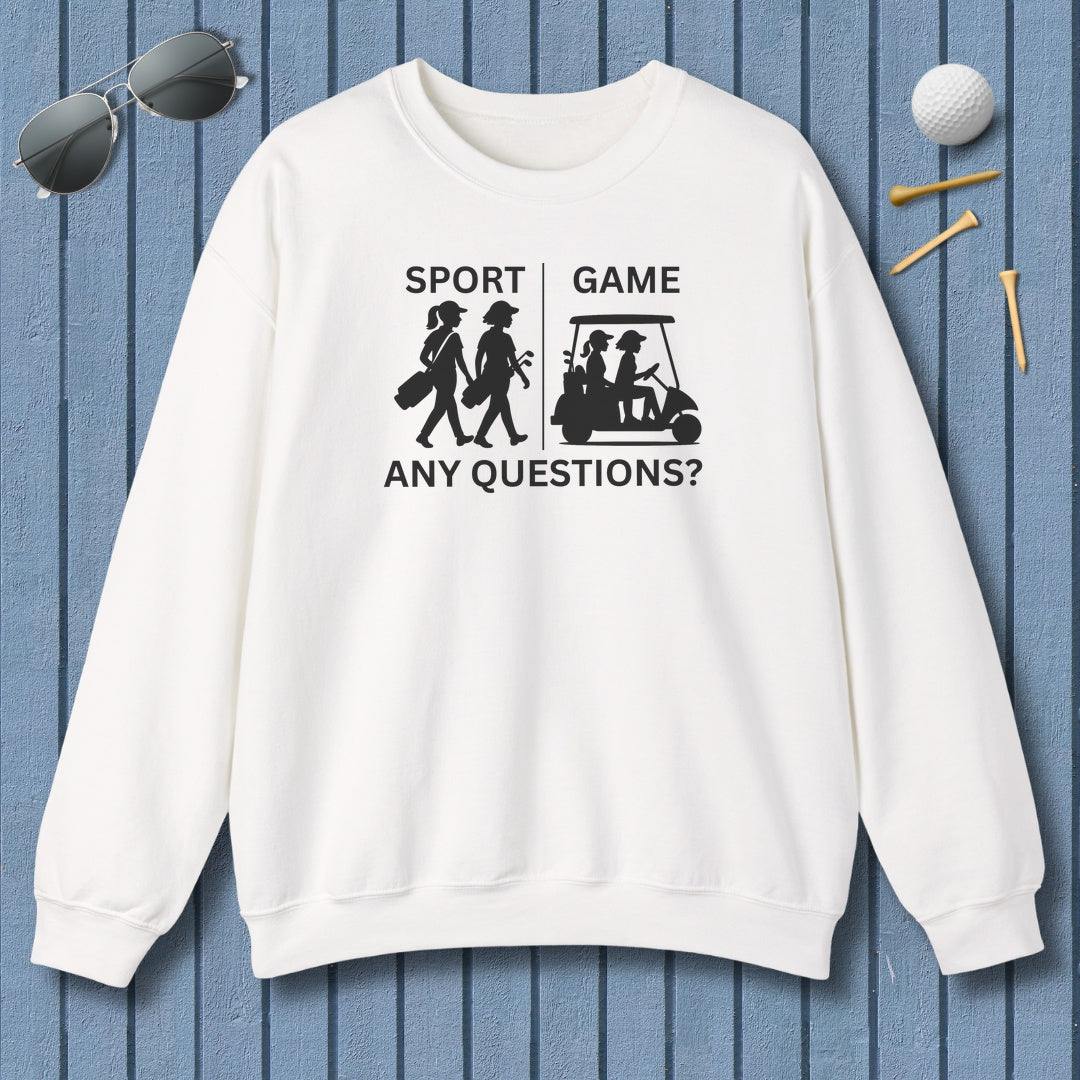 SPORT vs. GAME (Female) - Adult Golf Sweatshirt in White