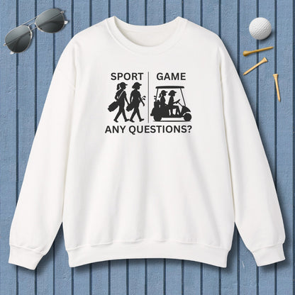 SPORT vs. GAME (Female) - Adult Golf Sweatshirt in White